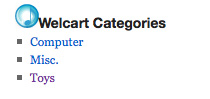 uCart category widget uCart category widget