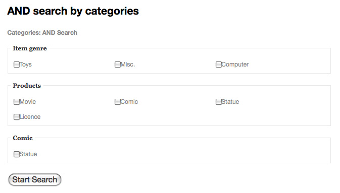 Item Category Multiple Search Item Category Multiple Search