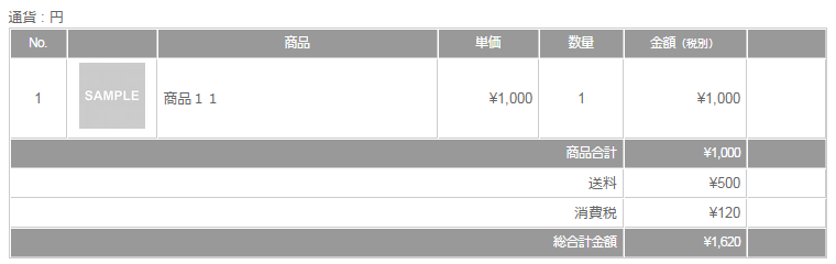 内容確認-税別-総合計