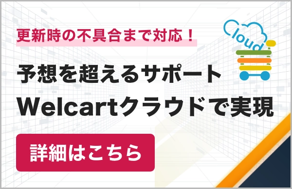 更新時の不具合まで対応！保守付きパッケージ　Welcartクラウド