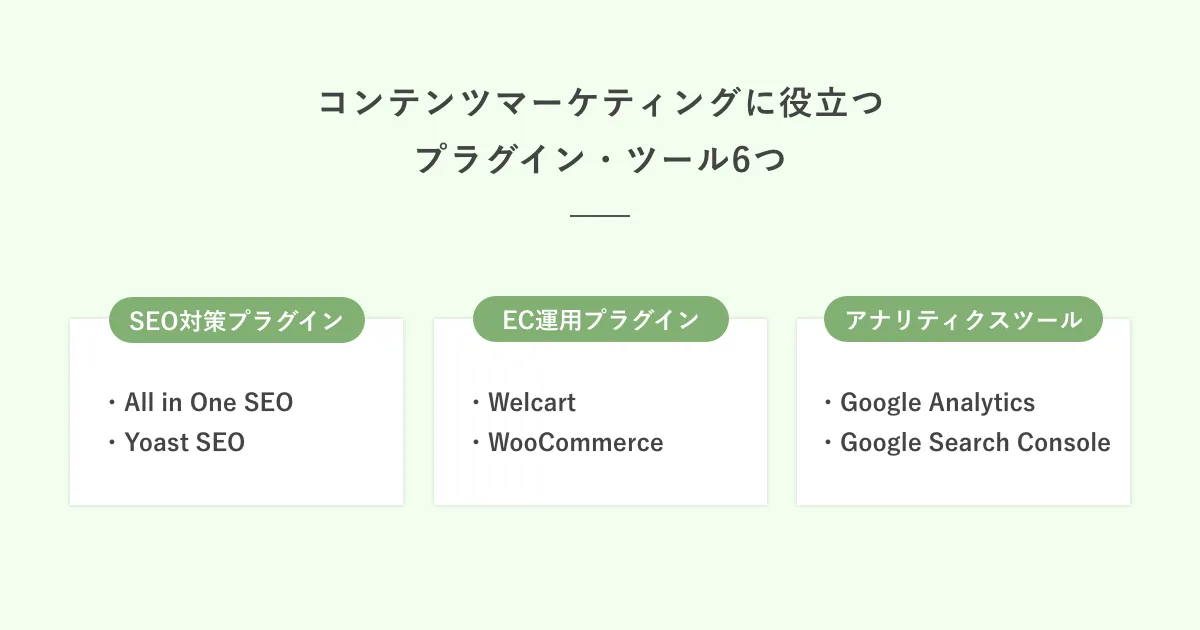 コンテンツマーケティングに役立つプラグイン・ツール6つ